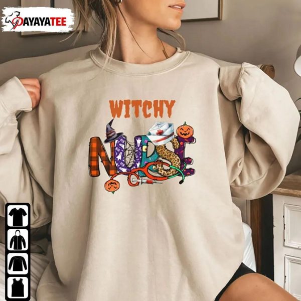 Witchy Nurse Crna Halloween Sweatshirt Stethoscope Pumpkin - Ingenious Gifts Your Whole Family