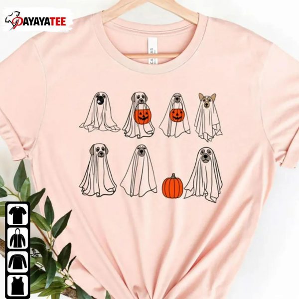 Ghost Dog Halloween Shirt Fall Pumpkin Unisex Merch Gift - Ingenious Gifts Your Whole Family