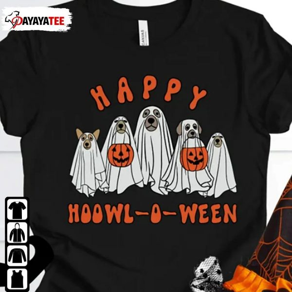 Happy Hoowloween Ghost Dog Halloween Shirt Spooky Pumpkin Unisex - Ingenious Gifts Your Whole Family