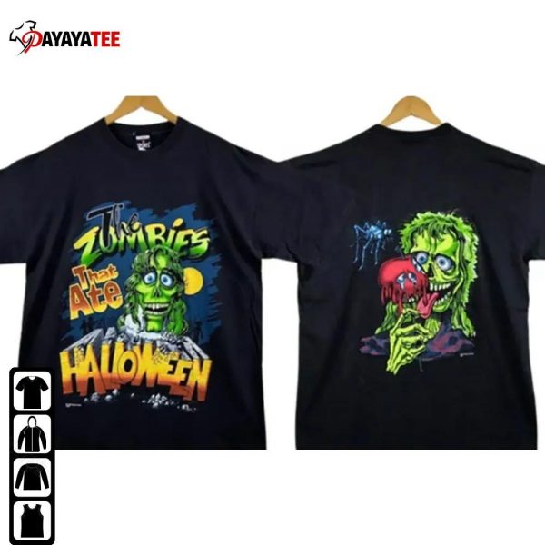 Vintage The Zombie That Ate Halloween Victim Shirt Unisex - Ingenious Gifts Your Whole Family