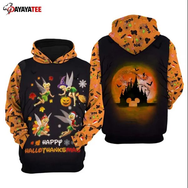 Tinker Bell Hallothankmas Disney 3D Hoodie Gift - Ingenious Gifts Your Whole Family