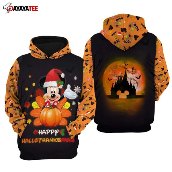 Minnie Mouse Hallothankmas Disney 3D Hoodie Pumpkin Gift - Ingenious Gifts Your Whole Family