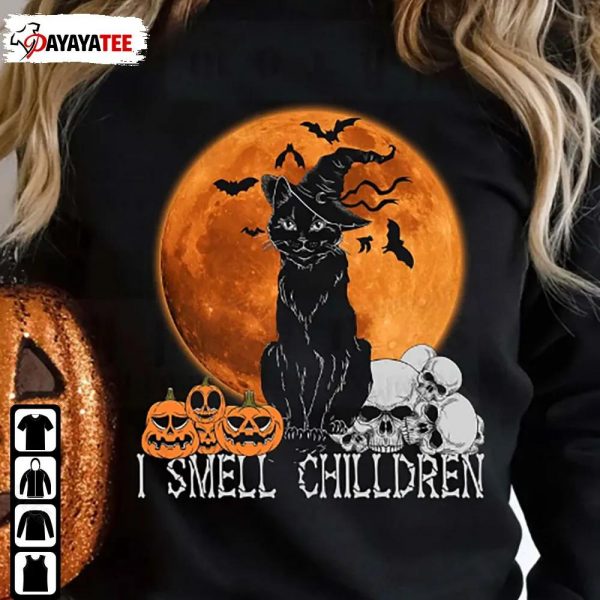 I Smell Children Black Cat Halloween Shirt Black Cat Hocus Pocus - Ingenious Gifts Your Whole Family