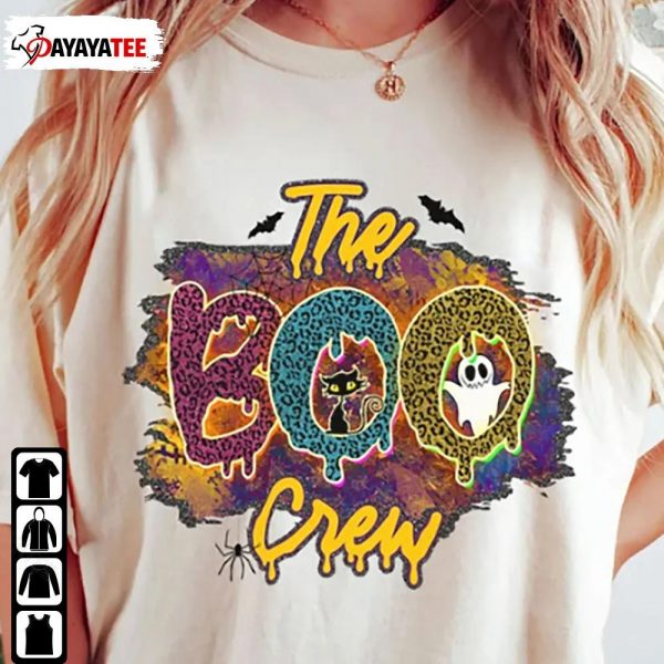 The Boo Crew Halloween Shirt Ghost Black Cat Costume - Ingenious Gifts Your Whole Family