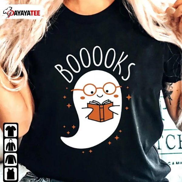Booooks Ghost Books Shirt Halloween Teacher Reading Gift - Ingenious Gifts Your Whole Family