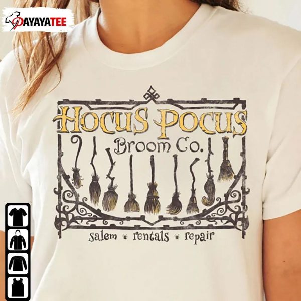 Retro Hocus Pocus Broom Co Shirt Sanderson Sisters Halloween - Ingenious Gifts Your Whole Family