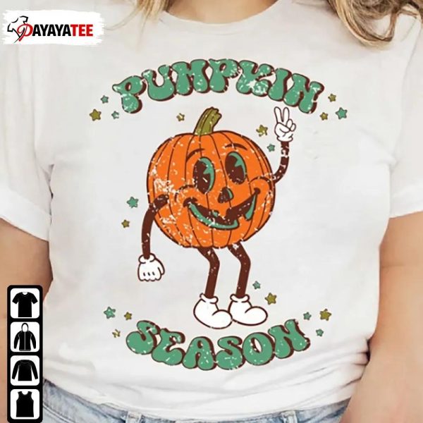 Retro Pumpkin Season Shirt Halloween Spooky Vibes - Ingenious Gifts Your Whole Family