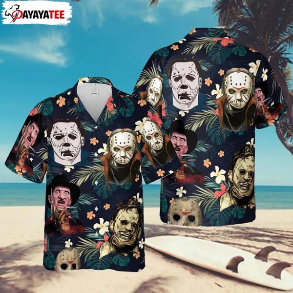 Horror Movie Characters Hawaiian Shirt Michael Myers Jason Voorhees Freddy Krueger Pennywise - Ingenious Gifts Your Whole Family