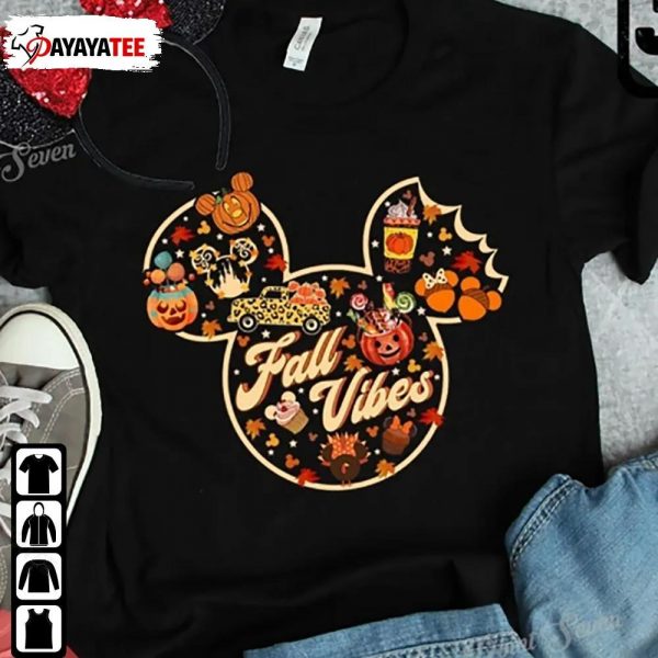 Disney Fall Vibes Shirt Autumn Halloween Family Matching - Ingenious Gifts Your Whole Family