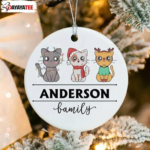 Personalized Cat Family Christmas Ornament Gift For Cat Lover - Ingenious Gifts Your Whole Family