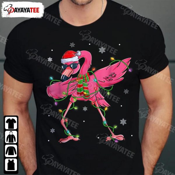 Christmas Dabbing Santa Flamingo Shirt Funny Outfit To Xmas Party - Ingenious Gifts Your Whole Family