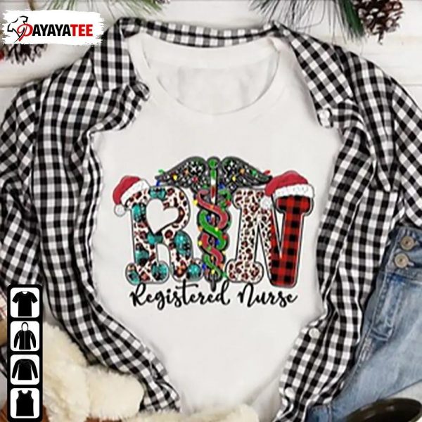 Registered Nurse Christmas Leopard Shirt Gift Ideas For Nurse - Ingenious Gifts Your Whole Family