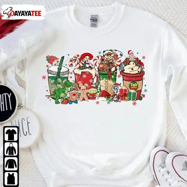 Disney Toy Story Characters Christmas Tea Coffee Sweater Shirt - Ingenious Gifts Your Whole Family