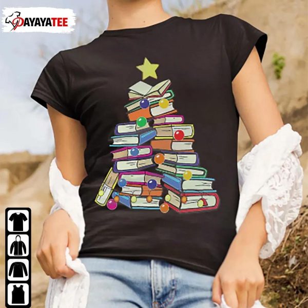 Book Lover Christmas Tree Bookworm Librarian Shirt Christmas Gift - Ingenious Gifts Your Whole Family