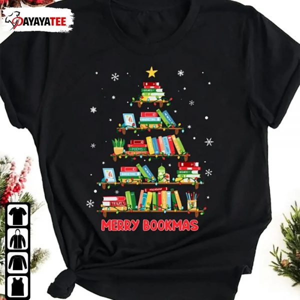 Love Reading Books Librarian Nerd Merry Christmas Tree Shirt Book Lover Bookworm - Ingenious Gifts Your Whole Family
