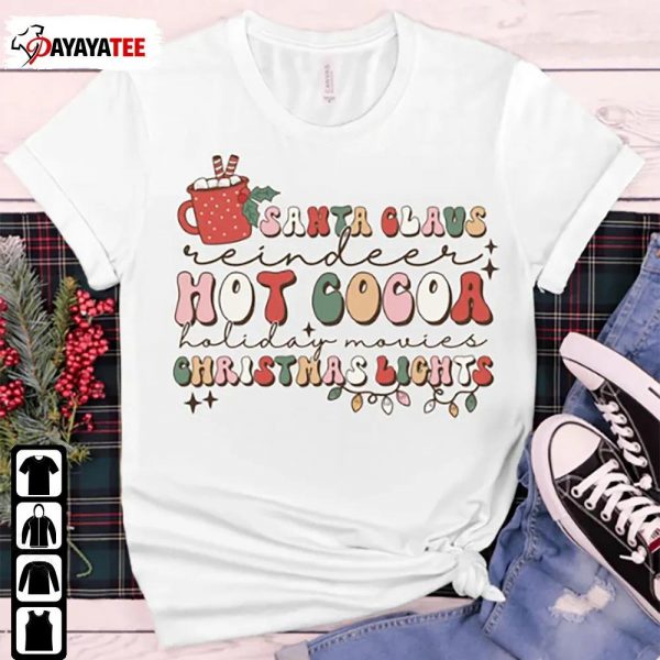 Hot Cocoa Gnome Christmas Lights Shirt Santa Claus Christmas Gift - Ingenious Gifts Your Whole Family
