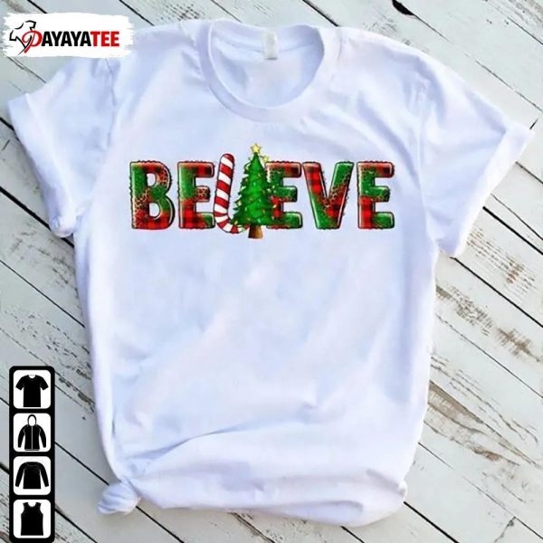 Santa Clause Mistletoe Believe Christmas Tree Shirt Christmas Gift - Ingenious Gifts Your Whole Family