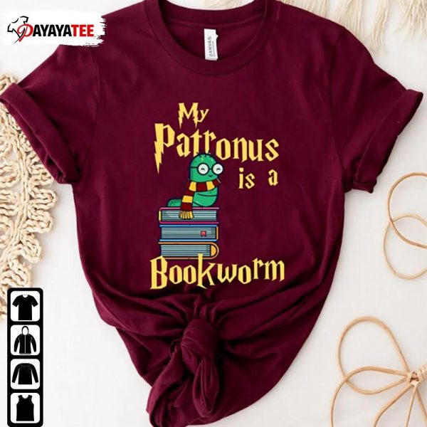 Harry Potter My Patronus Is A Bookworm Christmas Shirt Christmas Book Lover Gift - Ingenious Gifts Your Whole Family