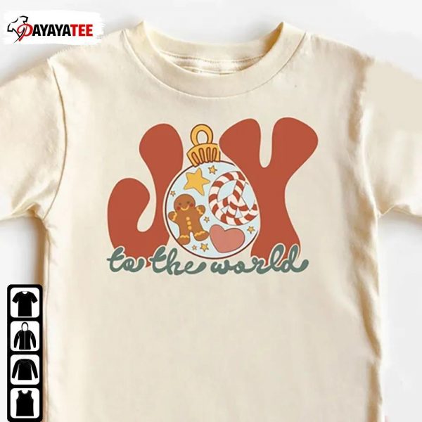 Funny Christmas Groovy Ornaments Joy To The World Onesie Shirt - Ingenious Gifts Your Whole Family