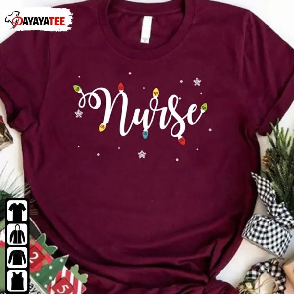 Christmas Lights Nurse Holiday Shirt Sweatshirt Hoodie Gift Ideas For Nurse - Ingenious Gifts Your Whole Family
