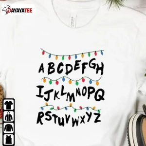 Alphabet Christmas Lights Shirt Merry Xmas Unisex Merch Gift – Ingenious Gifts Your Whole Family stirtshirt