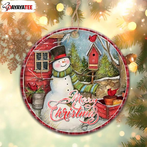 Rustic Woodland Christmas Ornament Snowman Scene - Ingenious Gifts Your Whole Family