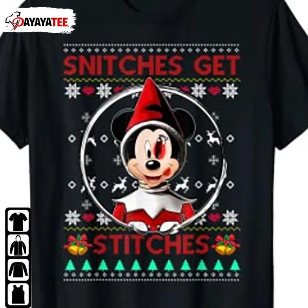 Snitches Get Stitches Shirt Elf Boy Ugly Christmas Sweater - Ingenious Gifts Your Whole Family