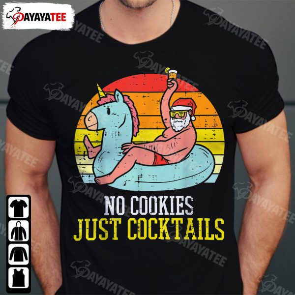 Santa Summer Christmas Tank Top No Cookies Cocktails Shirt - Ingenious Gifts Your Whole Family