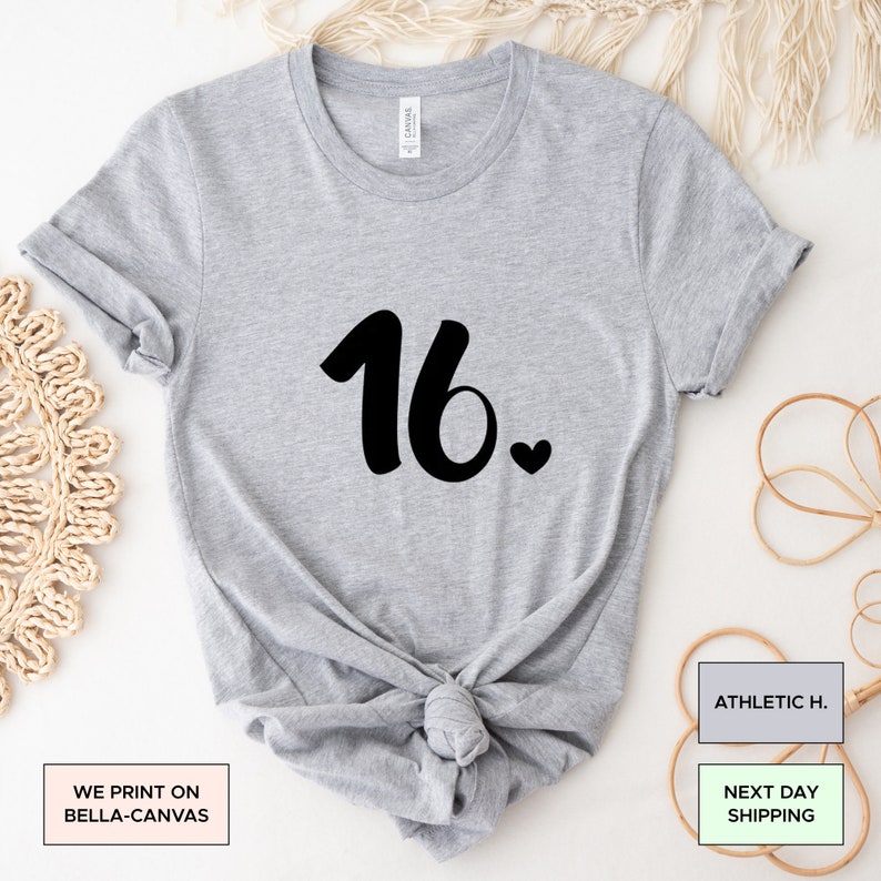 16th Birthday Shirt, Sweet 16 Shirt, Birthday Gift Shirt