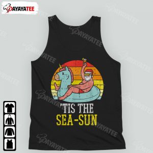 Tis The Sea Sun Santa Unicorn Float Christmas In July Shirt - Ingenious Gifts Your Whole Family