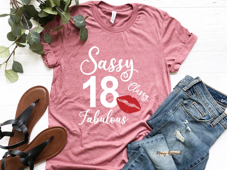 18th Birthday Shirt, Sassy Classy Fabulous 18th Shirt
