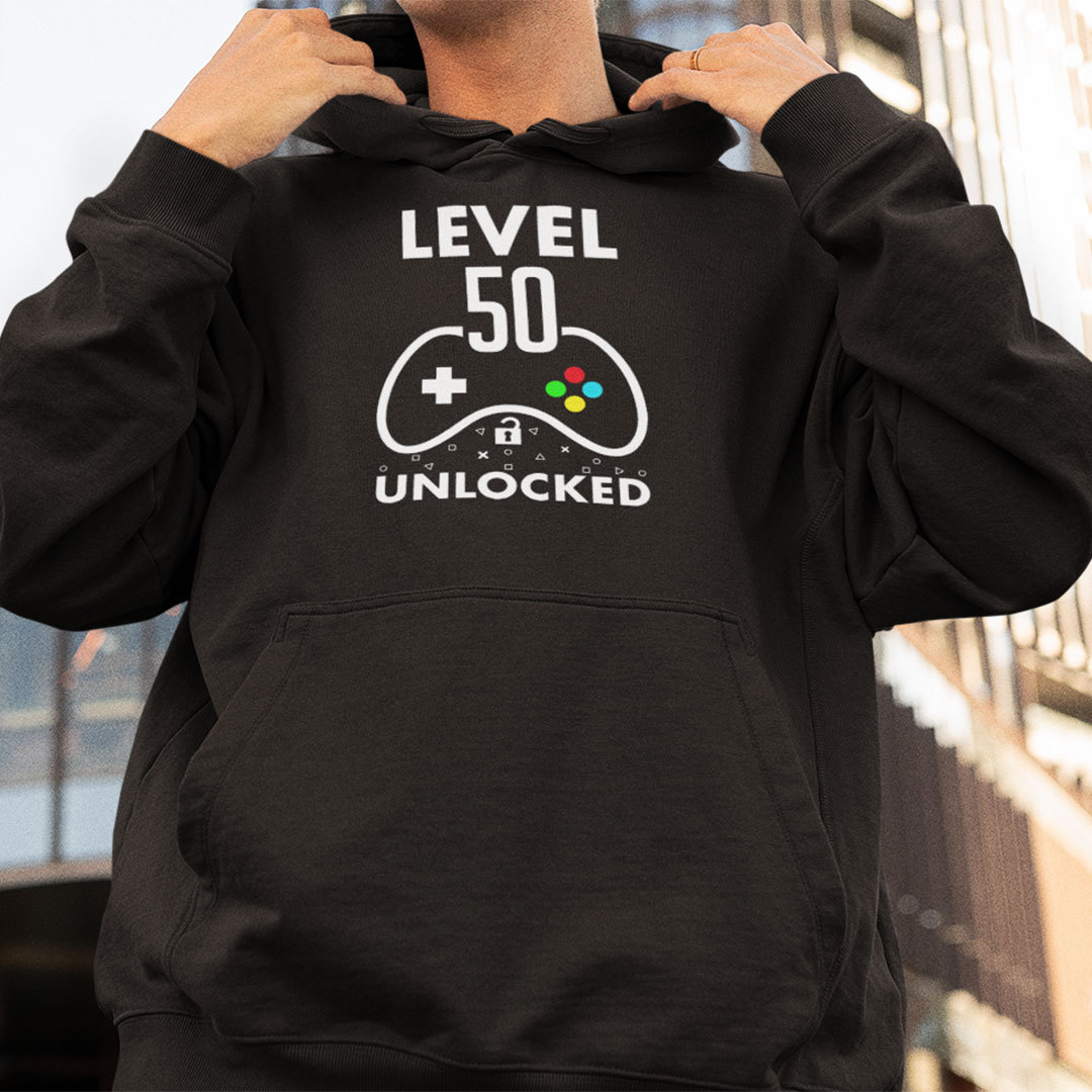 Level 50 Unlocked 50th Birthday Gaming Shirt