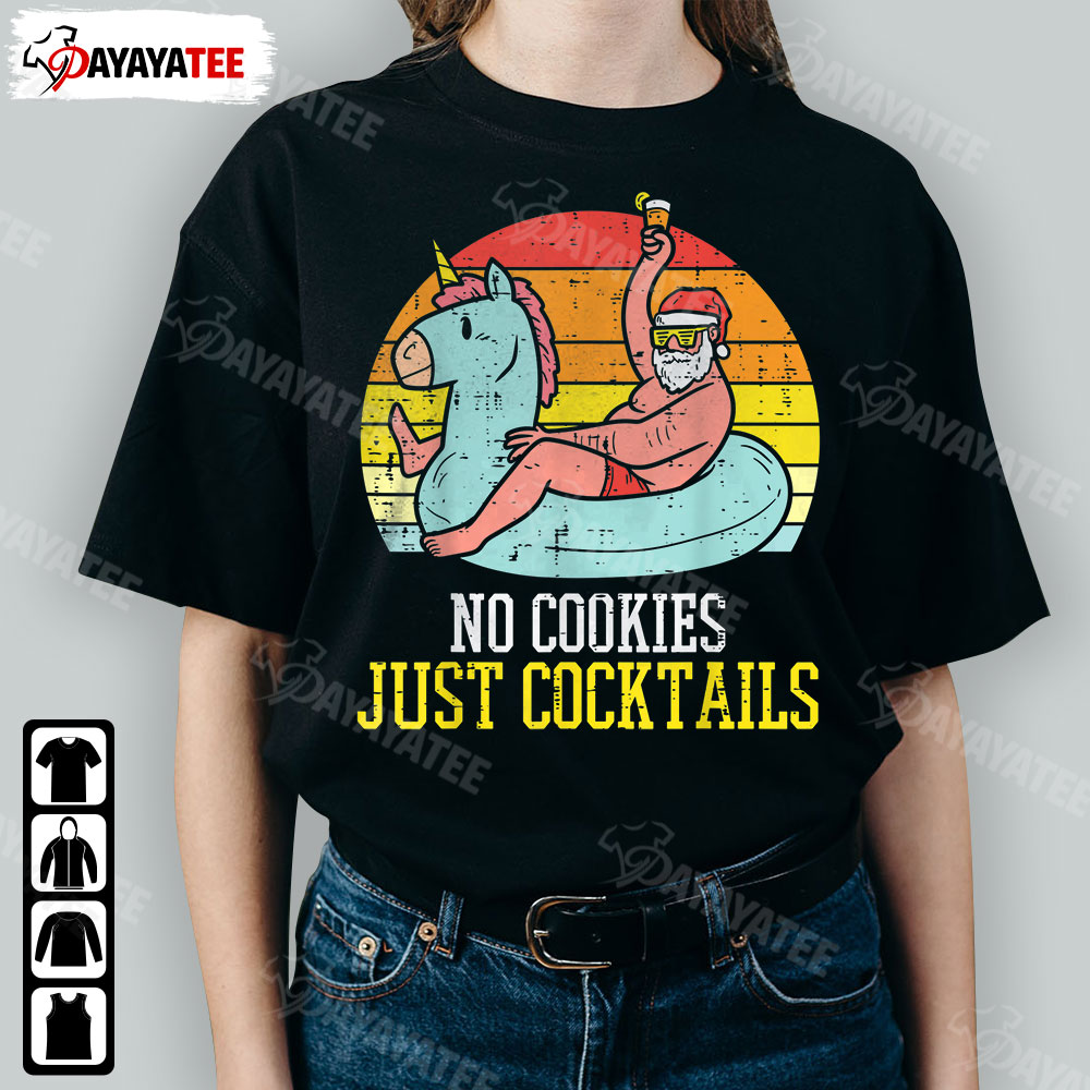 Santa Summer Christmas Tank Top No Cookies Cocktails Shirt - Ingenious Gifts Your Whole Family