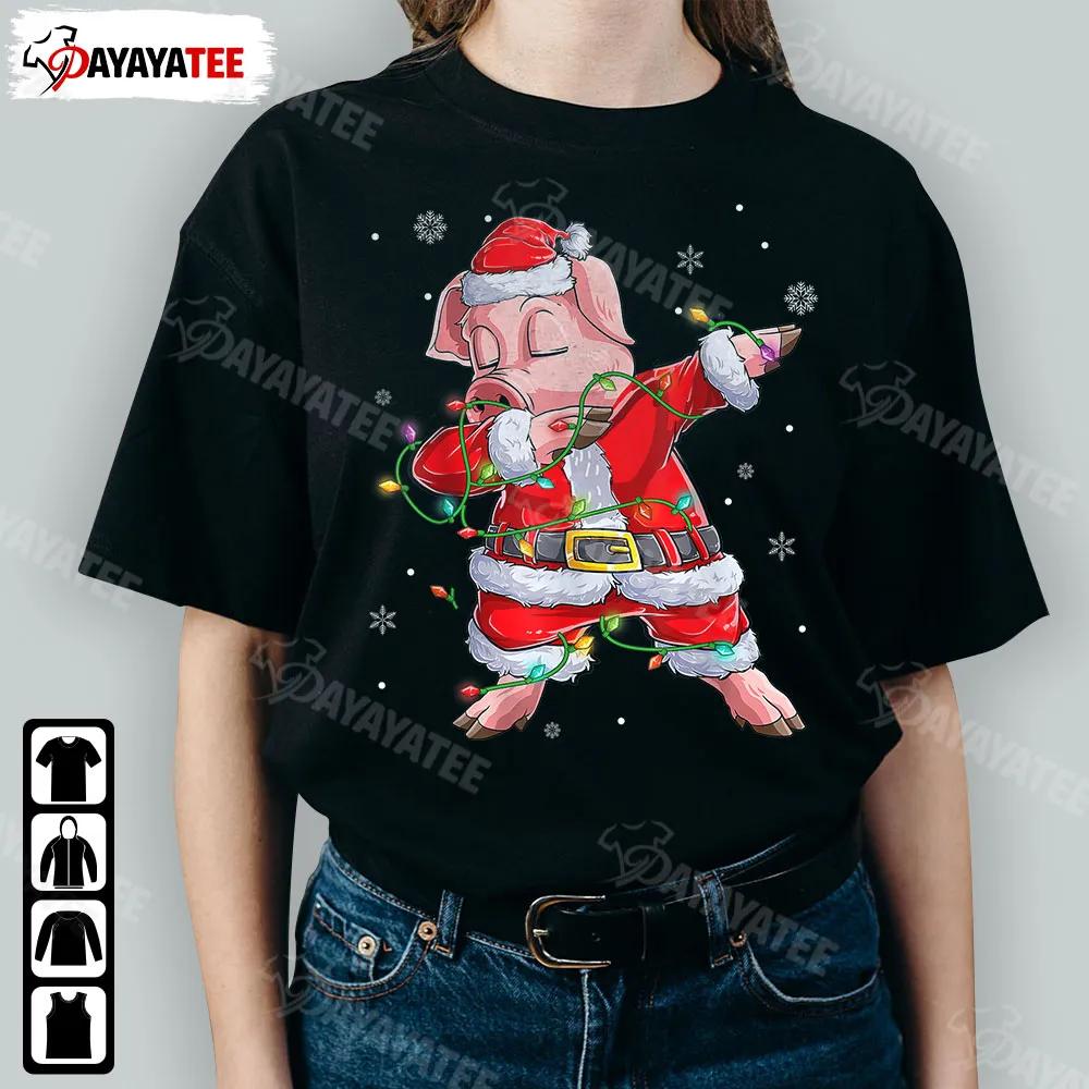 Christmas Dabbing Santa Pig Shirt Funny Pigmas Outfit To Xmas Party - Ingenious Gifts Your Whole Family