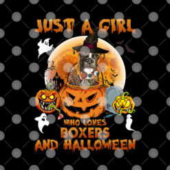 Just A Girl Who Loves Boxers And Halloween Shirt