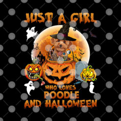 Just A Girl Who Loves Poodle And Halloween Shirt