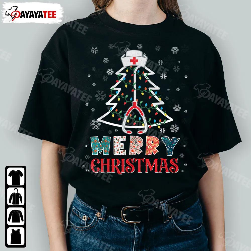 Merry Christmas Nure Shirt Nursing Cute Health Worker Outfit For Xmas Parties - Ingenious Gifts Your Whole Family