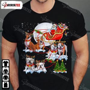 Christmas Dog Lover Owner Shirt Funny Santa Sleigh Reindeer Bulldogs - Ingenious Gifts Your Whole Family