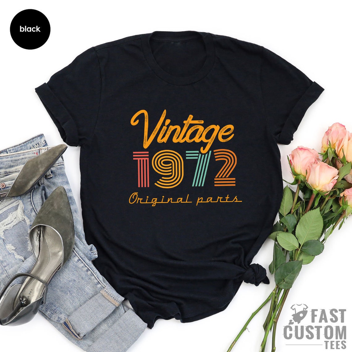 50th Birthday Shirt, Vintage T Shirt, Vintage 1972 Shirt