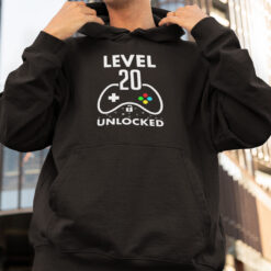 Level 20 Unlocked 20th Birthday Gaming Shirt
