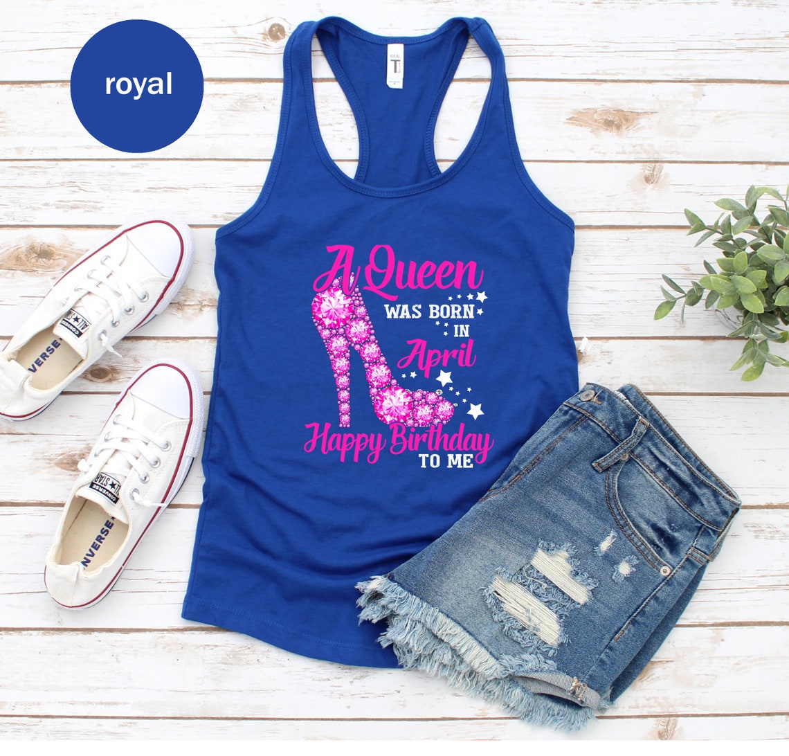 A Queen Was Born In April Unisex T-shirt