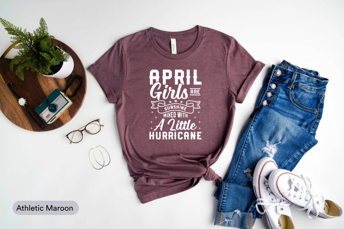 April Girls Are Sunshine Mixed With Little Hurricane Shirt