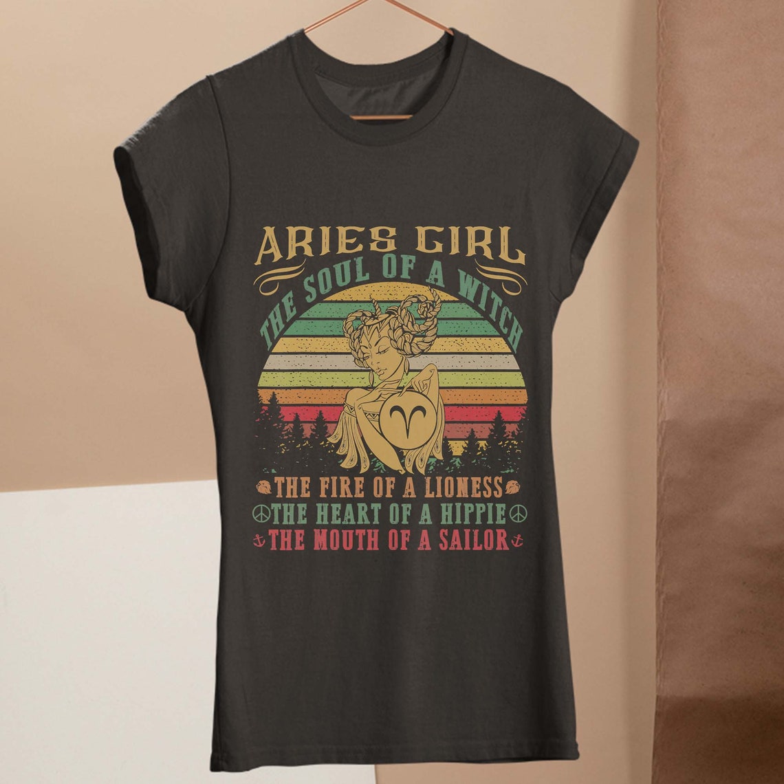 Aries Girl the soul of a witch mouth of a sailor Tshirt