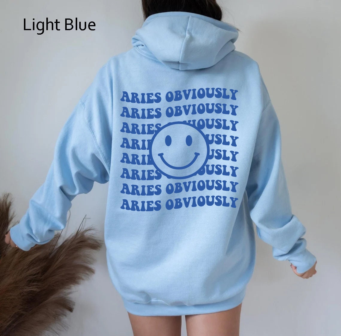 Aries Obviously Pullover Hoodie, Retro Happy Face