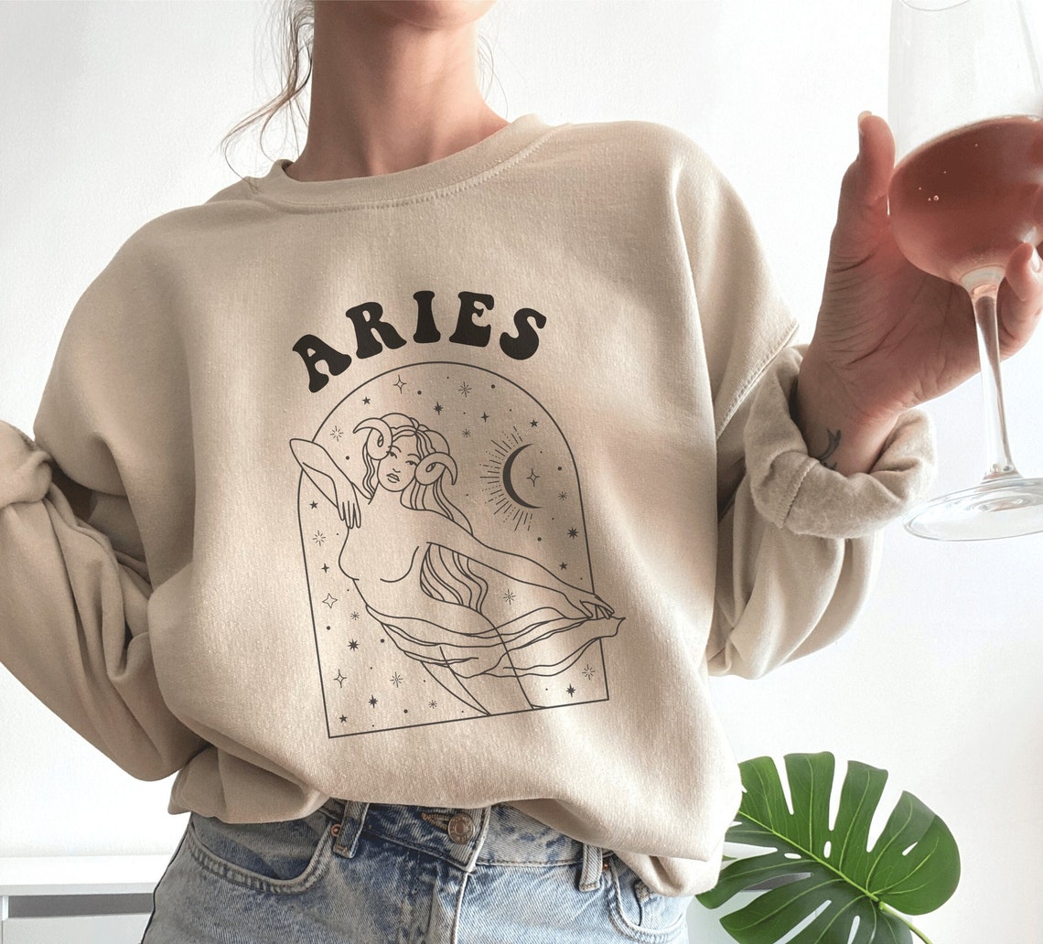 Aries Sweatshirt, Aries Sweater, Aries Zodiac Crewneck