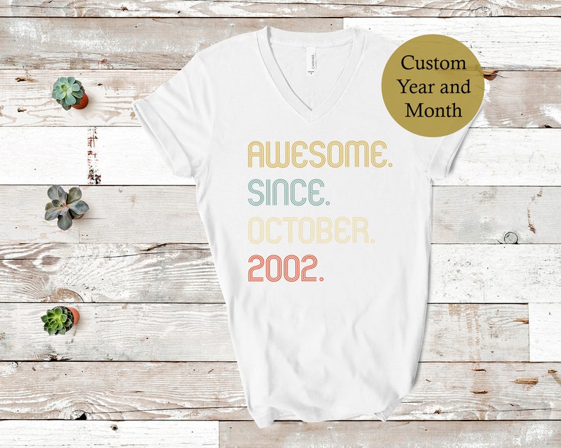 Awesome Since 2002 Shirt, 20th Birthday