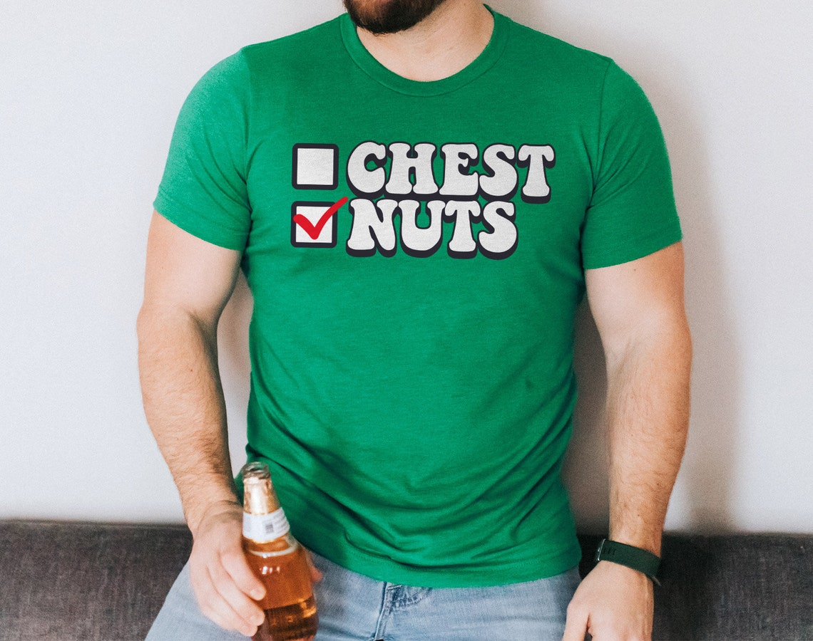 Chest Nuts Chesnuts Couples Christmas Shirts Funny Matching Couple Christmas Shirts CHESTNUTS Matching Christmas His and Hers Couple Shirt