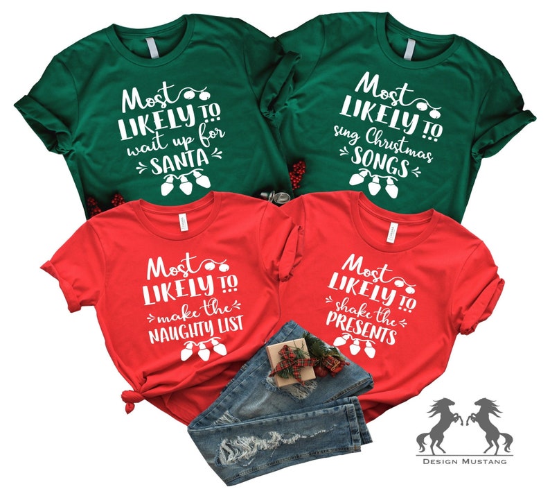 Christmas Family Shirts, Most Likely To Shake The Present Shirts, Christmas Family Tees