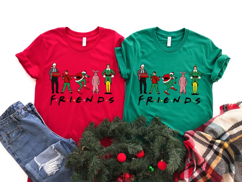 Christmas Friends Shirts, Christmas Movie Tee, Funny Christmas Gift, Christmas Party Shirts, Gift For Her, 90's Movie Tee, Christmas Elf Tee