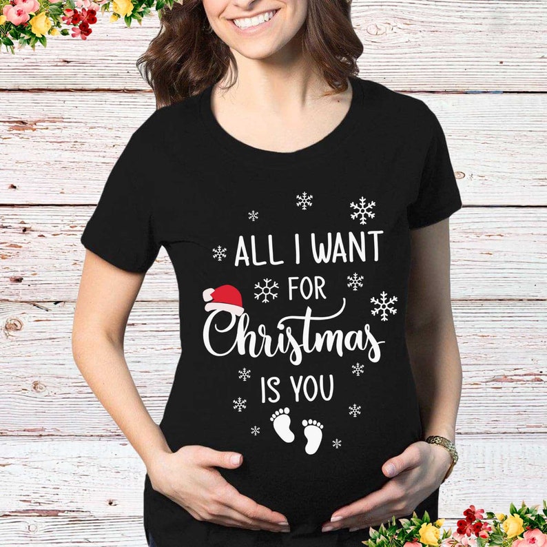 Christmas Pregnancy Shirt, Maternity Shirt, Christmas Pregnancy Announcement, Gift for Baby Shower, Gender Reveal, Maternity Gift for Her